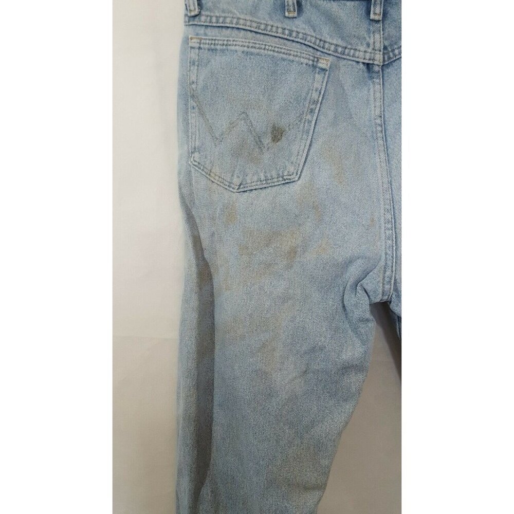 Thrashed Destroyed Faded Wrangler Jeans Size 36 x 38 Trashed Holes Stained - Picture 8 of 10